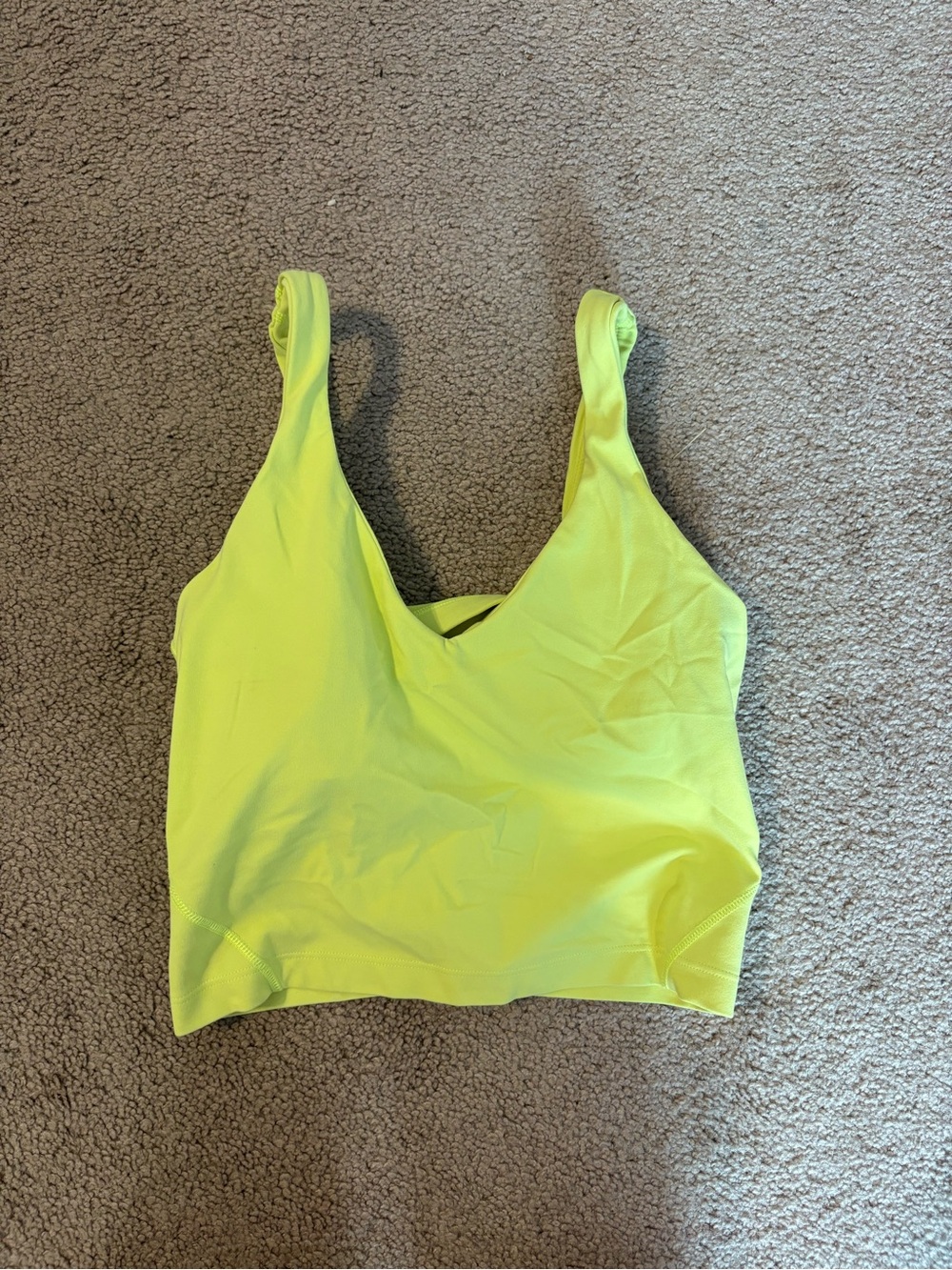 Neon Yellow Crop Tank Top